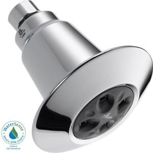 Delta 1 Spray 1.5 gpm Water Efficient Showerhead in Chrome featuring H2Okinetic 52655