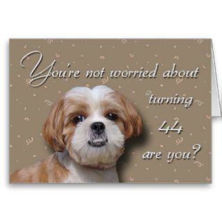 44th Birthday Dog Card