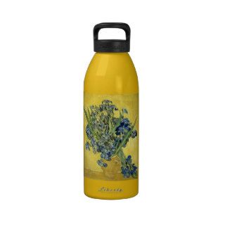 Van Gogh Still Life Vase, Irises (F678) Fine Art Water Bottle