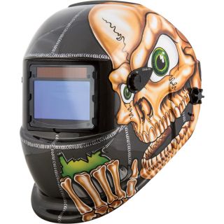 Shop Iron Variable Shade Auto Darkening Welding Helmet   Skull Graphics, Model