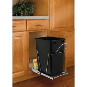 Rev A Shelf 19.25 in x 10.62 in x 22 in In Cabinet Pull Out Trash Can RV 12KD 18C S