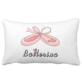 Pink Ballet Shoes  Ballerina Pillow