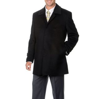 Montefino Men's 'Russel' Charcoal Cashmere and Wool Blend Top Coat Montefino Coats