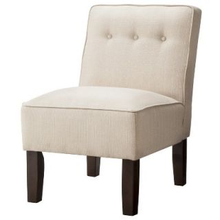 Skyline Armless Upholstered Chair Burke Armless Slipper Chair   Tan with