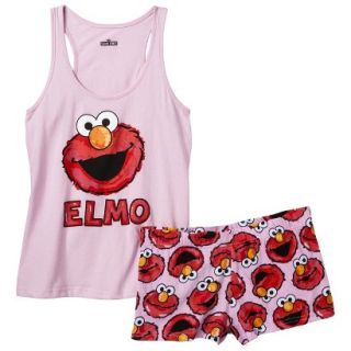 Sesame Street Juniors Tank/Short Pajama Set   Pink/Red Elmo L