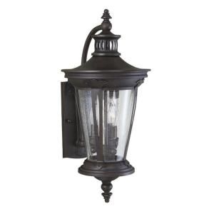 World Imports North Hampton Collection 3 Light Outdoor Old Bronze Wall Lantern WI7426189
