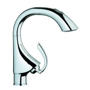 GROHE K4 Watercare Single Handle Pull Out Sprayer Kitchen Faucet in Chrome 32 073 000
