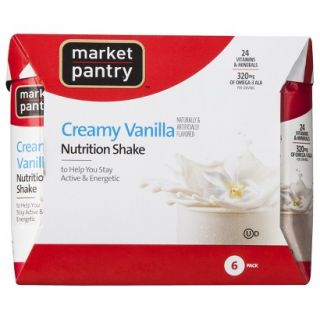 Market Pantry Creamy Vanilla Regular Calorie Nutrition Shake   6 Count