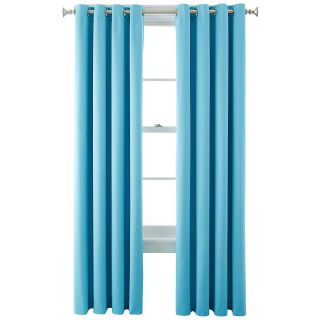 ROYAL VELVET Kathryn Brights Grommet Top Room Darkening Curtain Panel, Turquoise