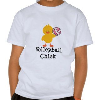 Volleyball Chick Kids T shirt