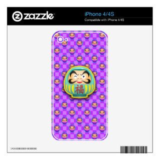 Japanese Good Luck Daruma Decal For The iPhone 4S