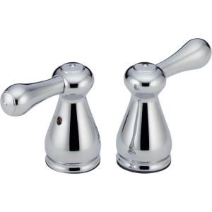 Delta Pair of Leland Lever Handles in Chrome for 2 Handle Bathroom/Kitchen/Bar/Prep Faucets H278