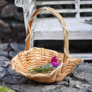 Miniature Fairy Garden Mini Princess Woven Basket   Home Storage Baskets