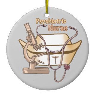 Psychiatric Nurse Collage Christmas Ornament