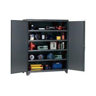 Heavy Duty Storage Cabinet With Reinforced Shelves 60x24x76 3/4