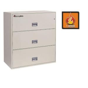 SentrySafe 3 Drawer 36 in. W Lateral Fire File in White Glove Delivery 3L3600