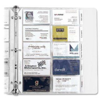 C line   Business Card Refills, w/Tabs, 100 Card Cap, 11"x8 1/2", 5/PK, CL, Sold as 1 Package, CLI 61117  Business Card Holders 