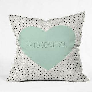 Hello Beautiful Throw Pillow White Combo One Size For Women 2368911