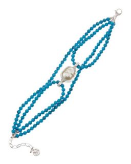 Turquoise Baroque Pearl Bracelet