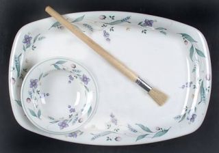 Pfaltzgraff April  3 Piece Barbeque (Plate, Bowl and Brush), Fine China Dinnerwa