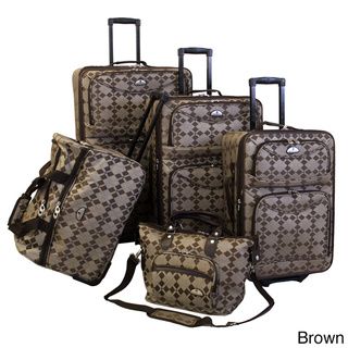 American Flyer Argyle Collection 5 piece Luggage Set American Flyer Five piece Sets