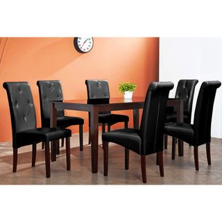 Warehouse of Tiffany 7 piece Brown Dining Furniture Set Warehouse of Tiffany Dining Sets