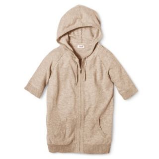 Mossimo Supply Co. Juniors Zip Hoodie Sweater   Dry Grass S(3 5)