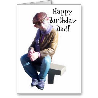 Happy Birthday Dad Card Old Man On A Bench