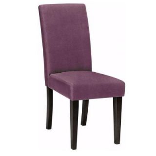 Home Decorators Collection Parsons 17.5 in. W Purple Velvet Side Chair 0144300310