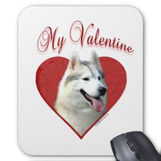 Siberian Husky My Valentine Mouse Pad