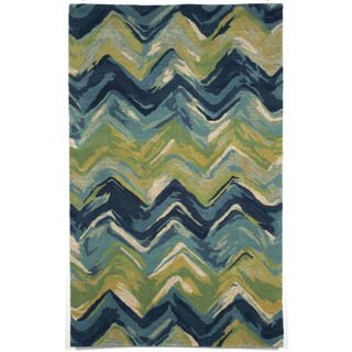 Transocean Painterly Indoor Rug (8 X 10) Blue Size 8 x 10