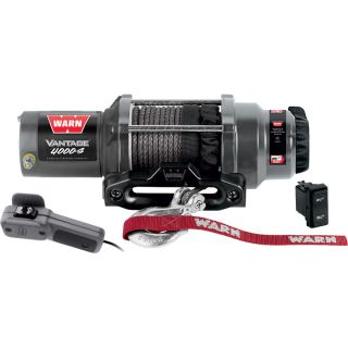 Warn Vantage 4000 Series 12 Volt ATV Winch   With Synthetic Rope, 4,000 Lb.