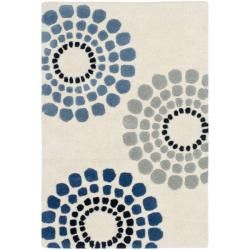 Handmade Soho Celeste Ivory New Zealand Wool Rug (2' x 3') Safavieh Accent Rugs