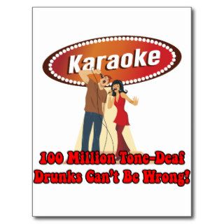 Karaoke 100 Million Drunks Can't Be Wrong Postcards