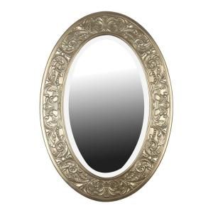Home Decorators Collection Argento 40 in. Height x 28 in. Width Champagne Silver Gold Finish Framed Mirror 60026