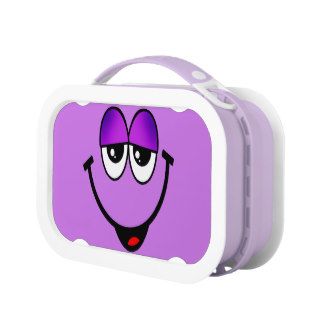 Funny Face Purple Personalized Lunch Box