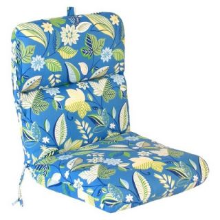 Outdoor Deep Seat Conversation/Deep Seating Cushion   Blue/Green Floral