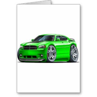 Dodge Charger Daytona Green Car Cards