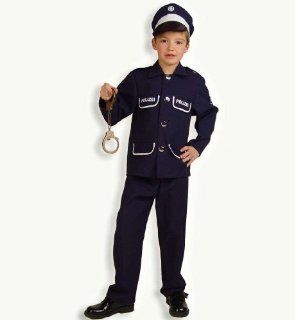 Polizist Petersen blau 2tlg mit Mütze Polizei Kinder Kostüm Gr 116 Spielzeug