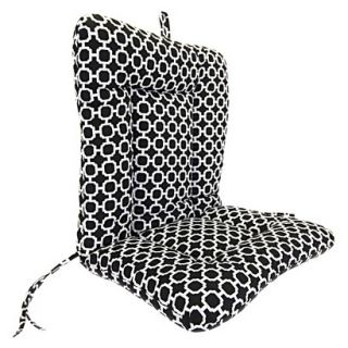 Outdoor Euro Style Chair Cushion   Black/White Geometric