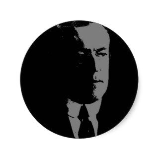 Woodrow Wilson silhouette Round Sticker