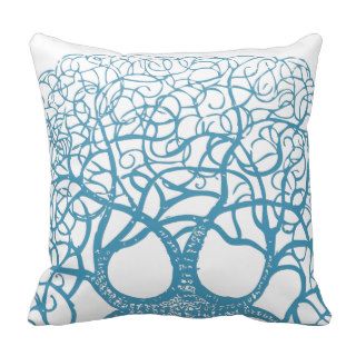 Swirly Tree Branch Choose Any Custom Color Pillow