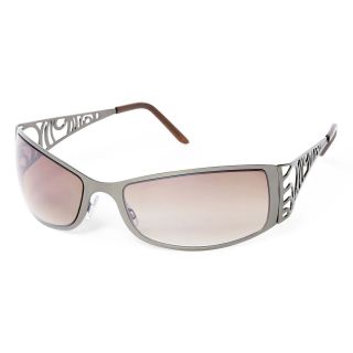 Solargenics Rectangular Sunglasses, Gunmetal, Womens