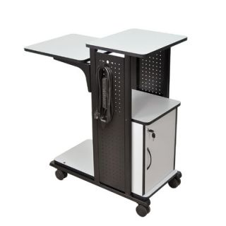 H. Wilson 4 Shelf Mobile Presentation Station with Cabinet WPS4CE