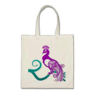 Paisley Purple Peacock Decorative Bags