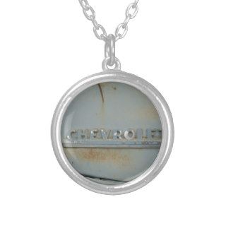 Blue Chevy Personalized Necklace