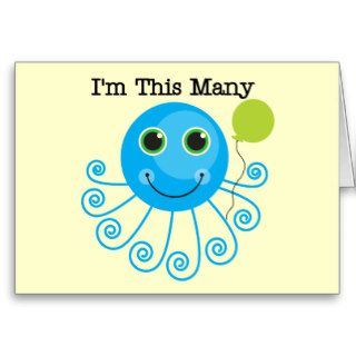 One Octopus I'm This Many Birthday Card