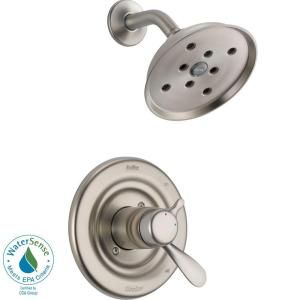 Delta Innovations 1 Handle 1 Spray 2.0 GPM Shower Trim in Stainless featuring H2Okinetic (Valve Not Included) T17230 SSH2O
