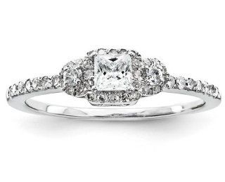 Sterling Silver Diamond Engagement Ring from Jewelsberry available in various sizes (Size  6   8) Jewelry