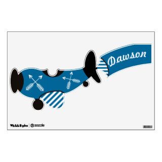Any Custom Color Personalized Airplane Wall Decal